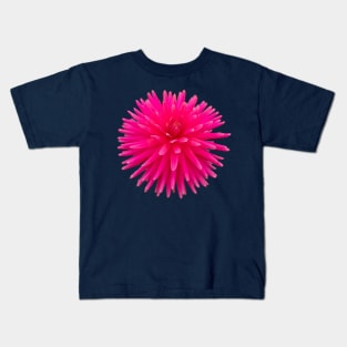 Red Spikes Dahlia Flower Photo Cutout Kids T-Shirt